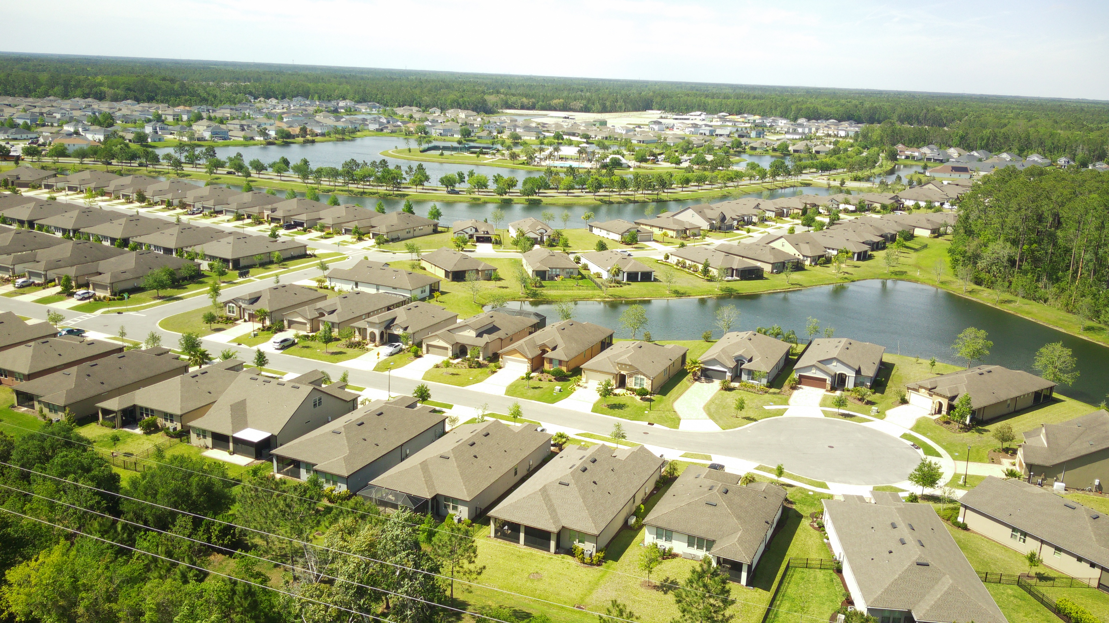 Aerial view of residential property in Southern Maryland